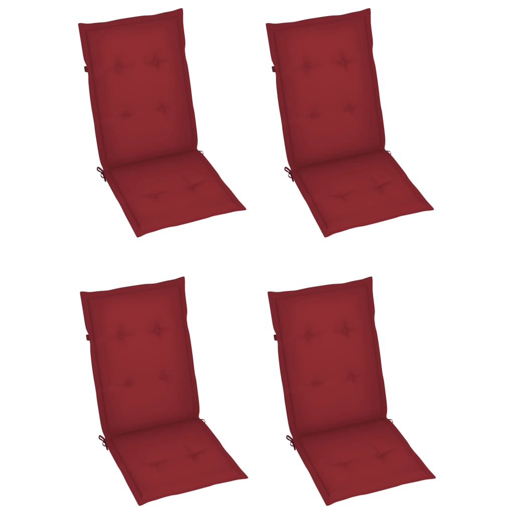 Tuinstoelen 3 st inklapbaar met kussens massief acaciahout is nu te koop bij PeponiXL, paradijselijk wonen!