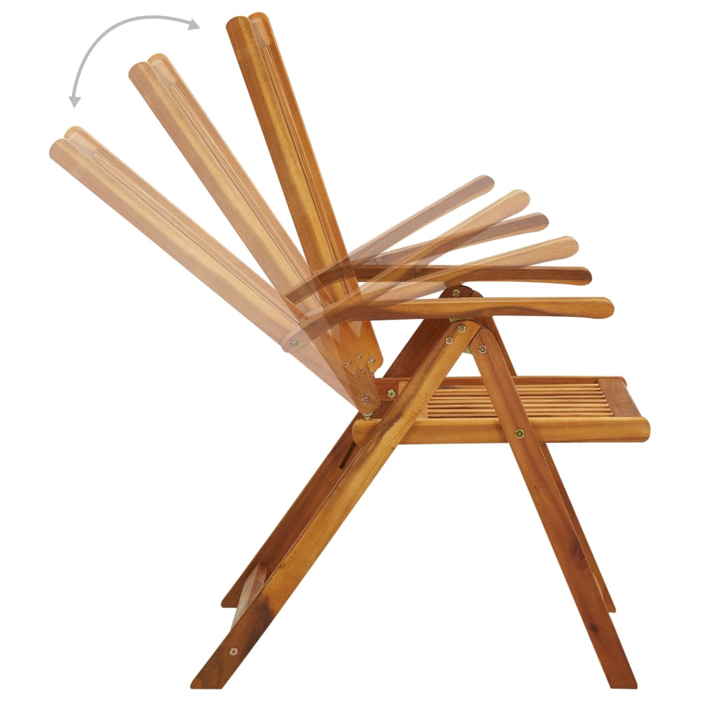 Tuinstoelen 3 st inklapbaar met kussens massief acaciahout is nu te koop bij PeponiXL, paradijselijk wonen!