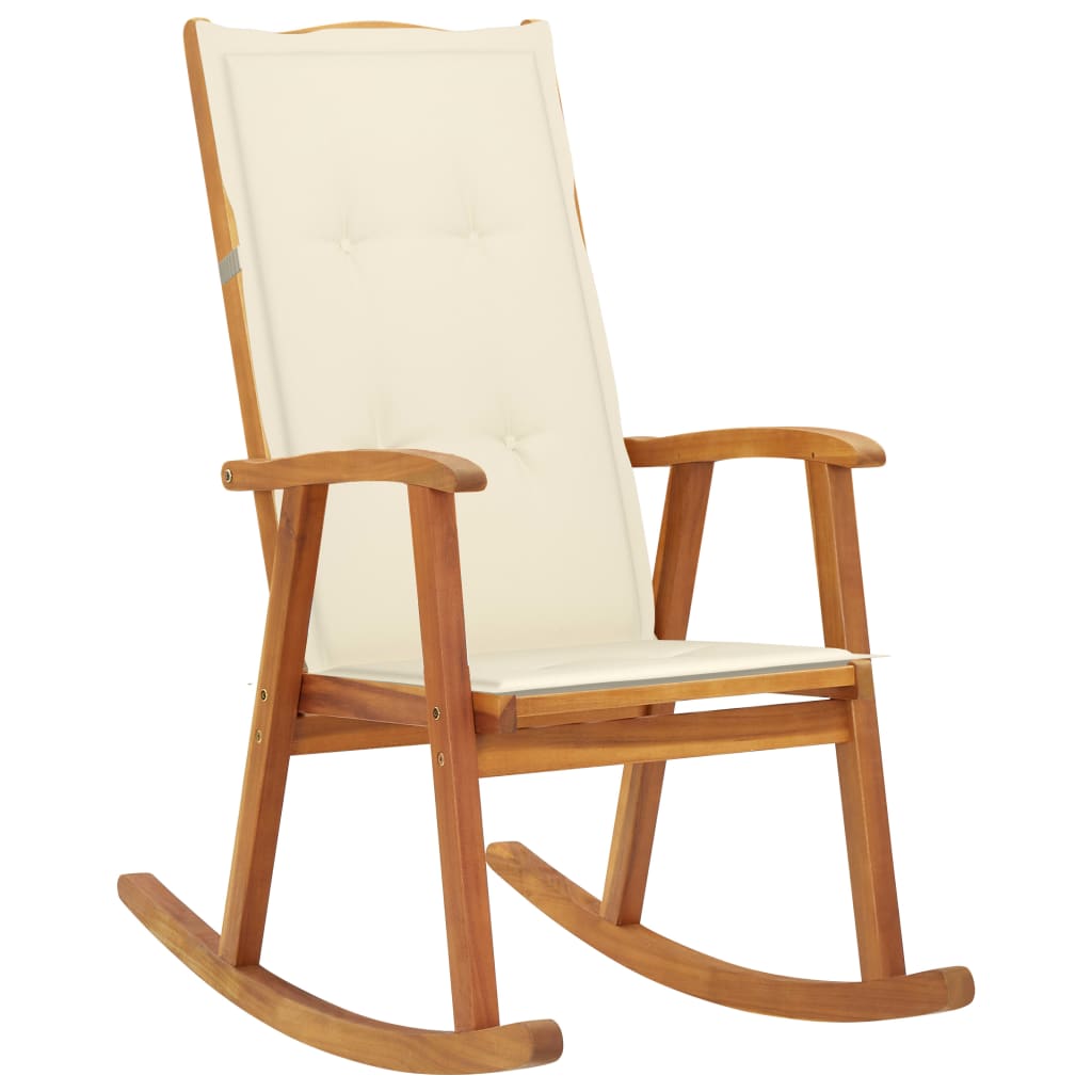 Schommelstoel met kussens massief acaciahout is nu te koop bij PeponiXL, paradijselijk wonen!
