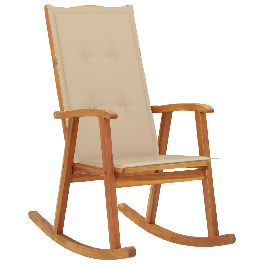 Schommelstoel met kussens massief acaciahout is nu te koop bij PeponiXL, paradijselijk wonen!