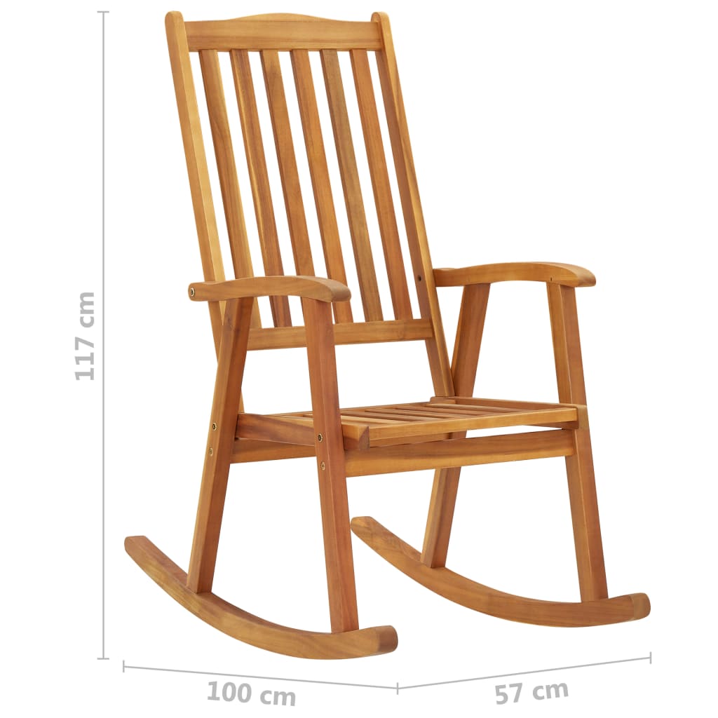 Schommelstoel met kussens massief acaciahout is nu te koop bij PeponiXL, paradijselijk wonen!