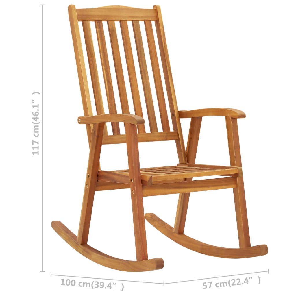 Schommelstoel met kussens massief acaciahout is nu te koop bij PeponiXL, paradijselijk wonen!