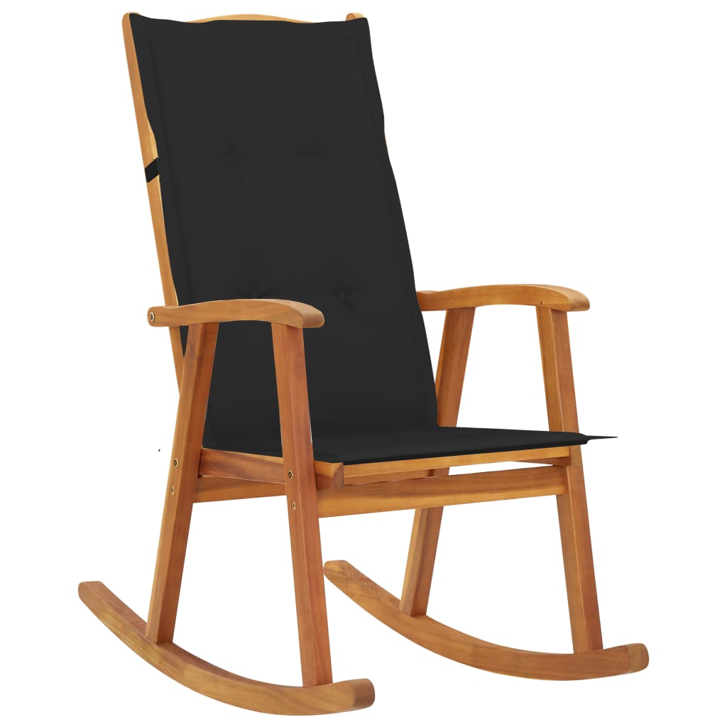 Schommelstoel met kussens massief acaciahout is nu te koop bij PeponiXL, paradijselijk wonen!
