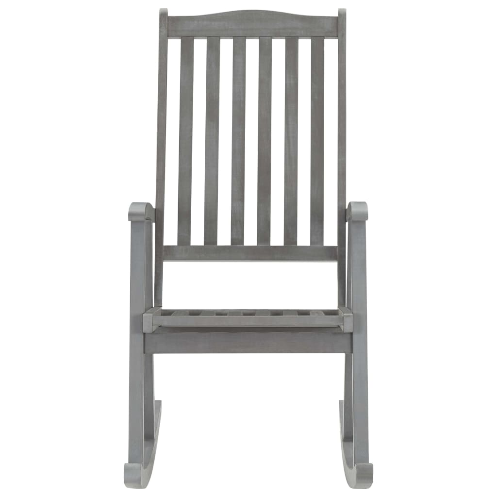 Schommelstoel met kussens massief acaciahout grijs is nu te koop bij PeponiXL, paradijselijk wonen!