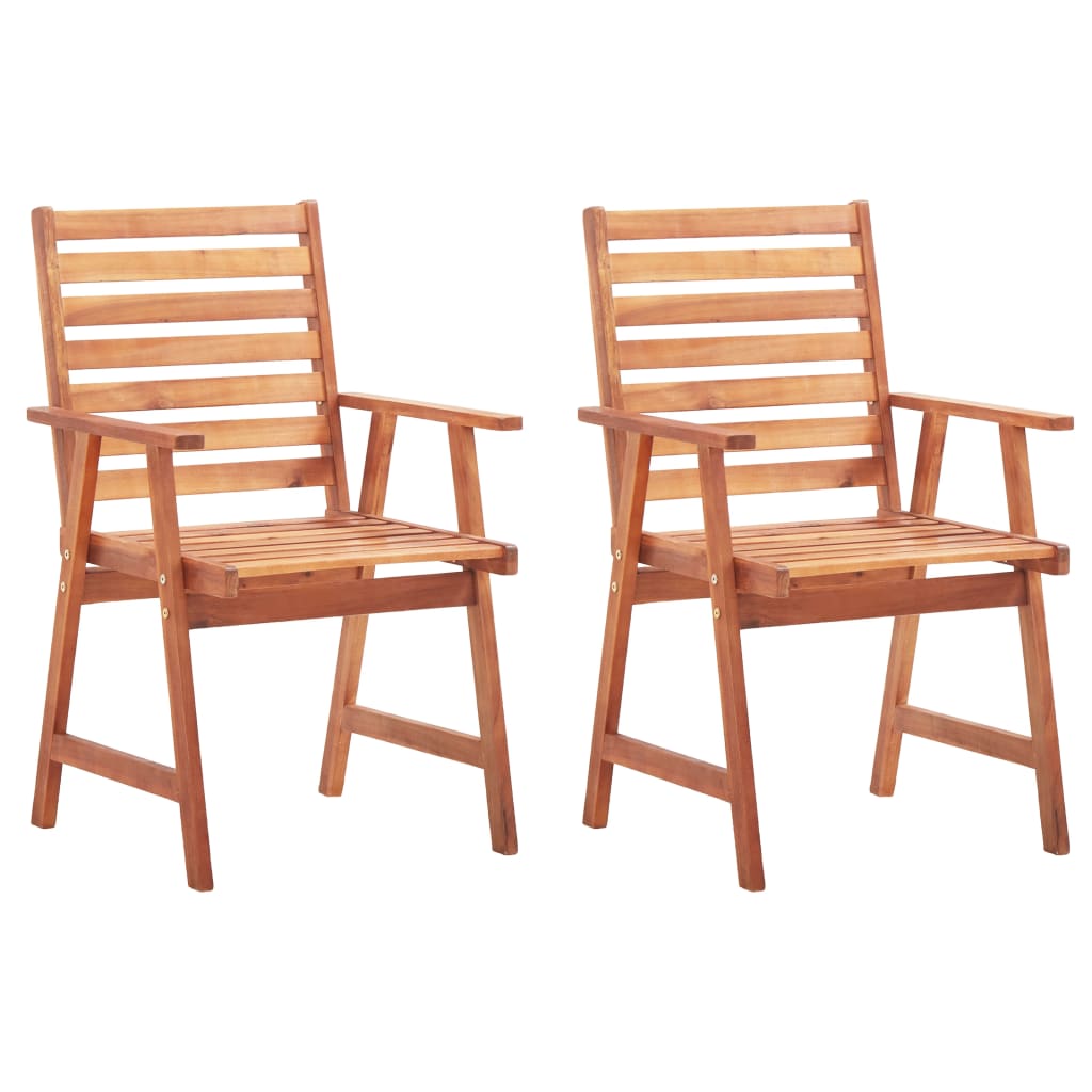 Tuinstoelen 2 st met kussens massief acaciahout is nu te koop bij PeponiXL, paradijselijk wonen!