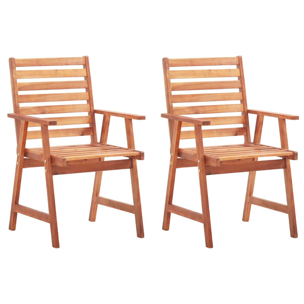 Tuinstoelen 2 st met kussens massief acaciahout is nu te koop bij PeponiXL, paradijselijk wonen!