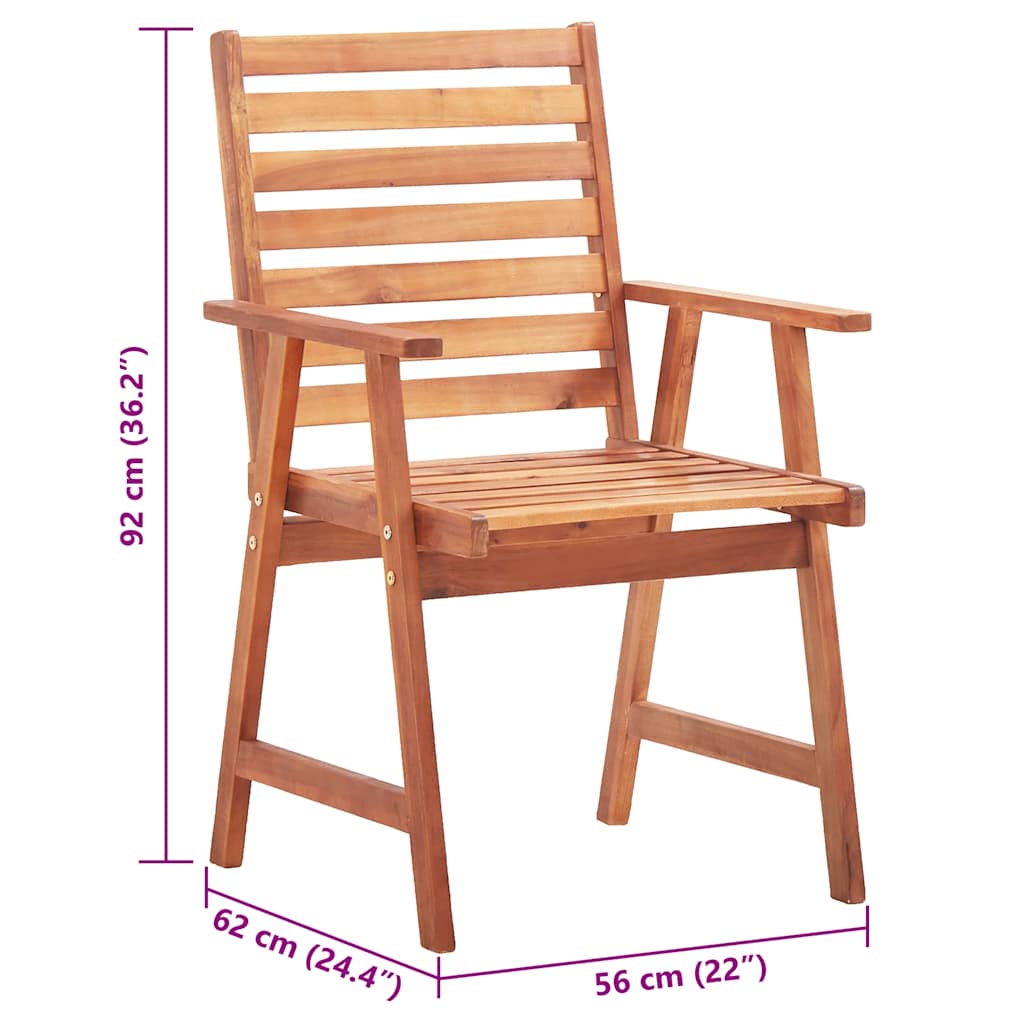 Tuinstoelen 2 st met kussens massief acaciahout is nu te koop bij PeponiXL, paradijselijk wonen!