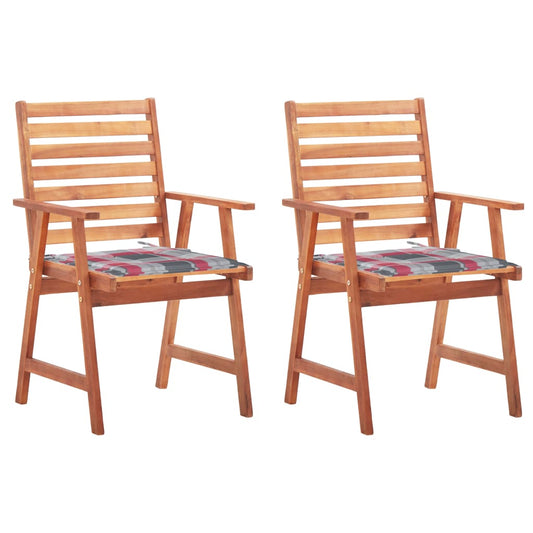Tuinstoelen 2 st met kussens massief acaciahout is nu te koop bij PeponiXL, paradijselijk wonen!