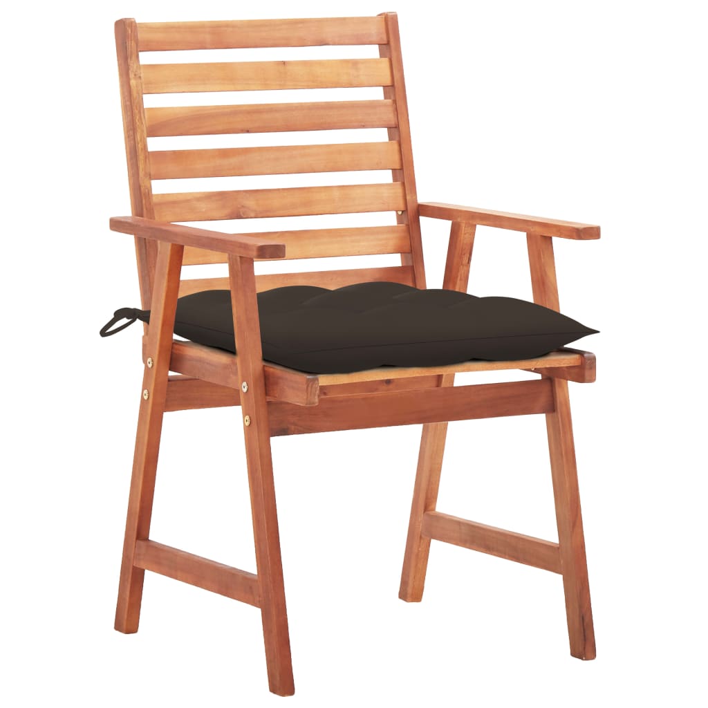 Tuinstoelen 2 st met kussens massief acaciahout is nu te koop bij PeponiXL, paradijselijk wonen!