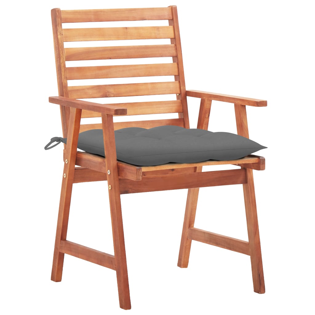 Tuinstoelen 3 st met kussens massief acaciahout is nu te koop bij PeponiXL, paradijselijk wonen!