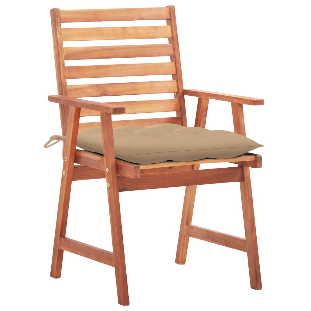Tuinstoelen 3 st met kussens massief acaciahout is nu te koop bij PeponiXL, paradijselijk wonen!