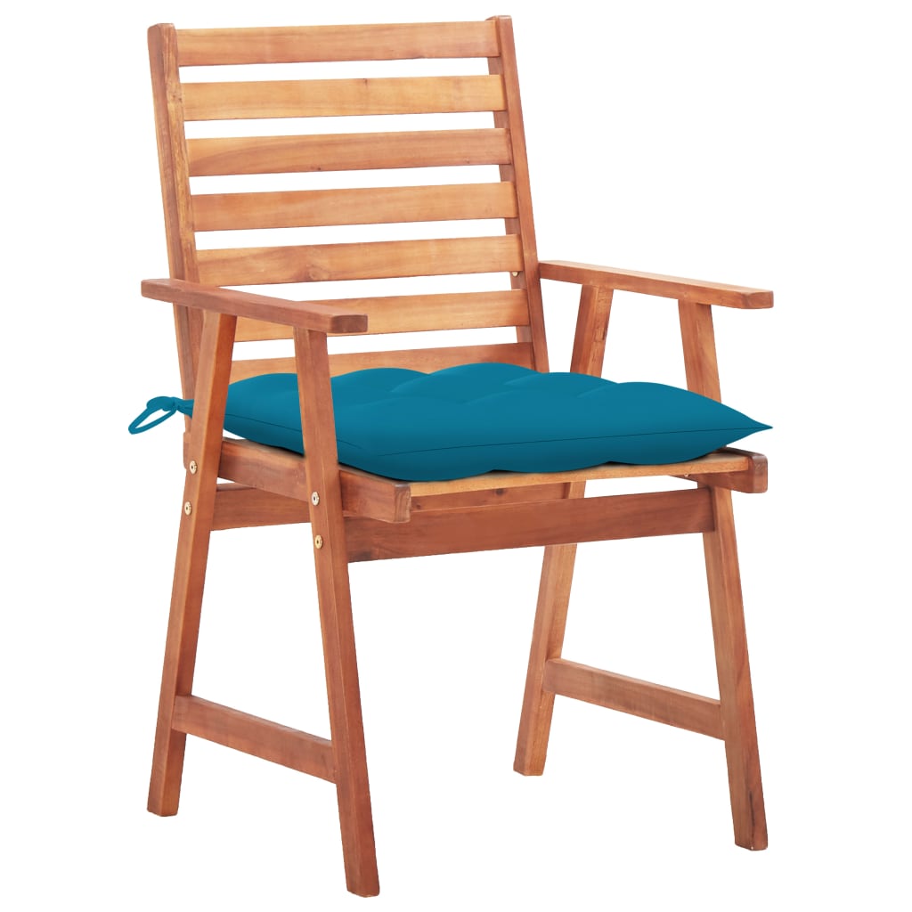Tuinstoelen 3 st met kussens massief acaciahout is nu te koop bij PeponiXL, paradijselijk wonen!