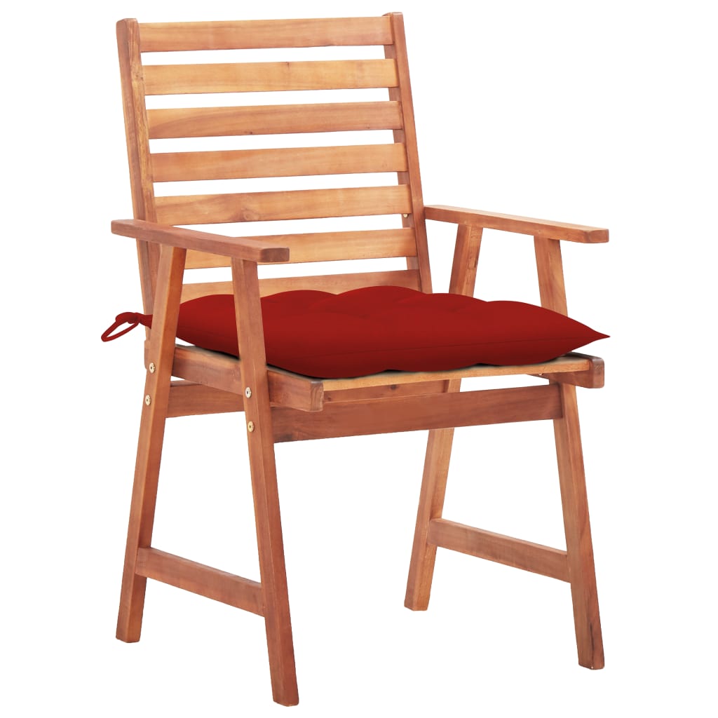 Tuinstoelen 3 st met kussens massief acaciahout is nu te koop bij PeponiXL, paradijselijk wonen!