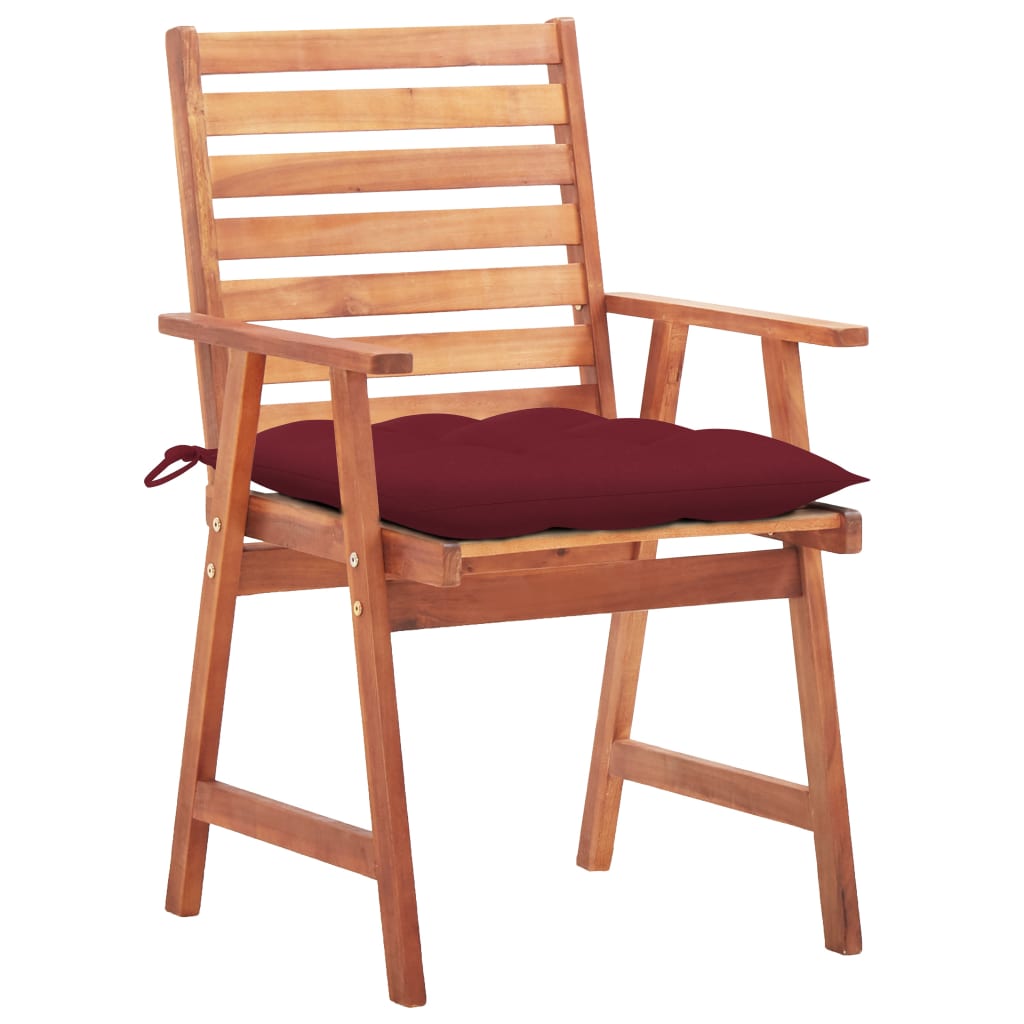 Tuinstoelen 3 st met kussens massief acaciahout is nu te koop bij PeponiXL, paradijselijk wonen!