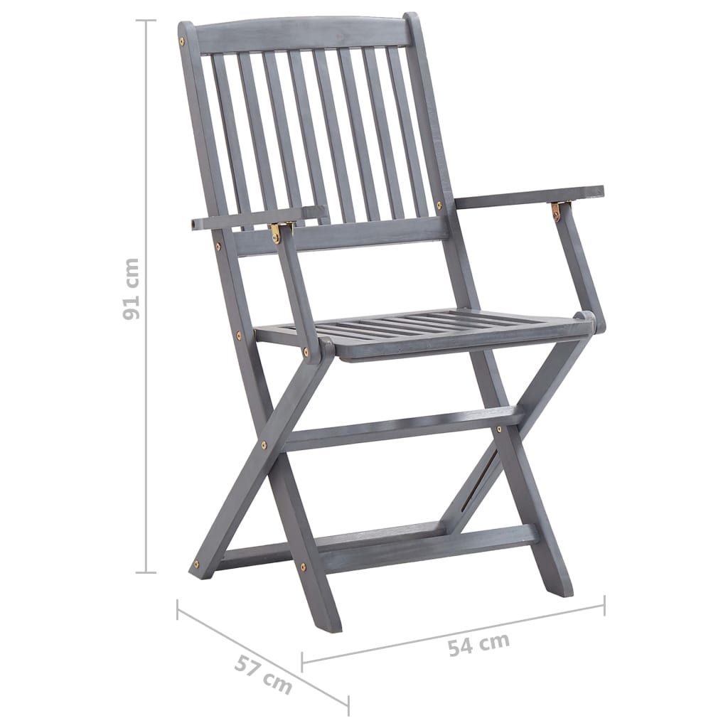 Tuinstoelen 2 st inklapbaar met kussens massief acaciahout is nu te koop bij PeponiXL, paradijselijk wonen!