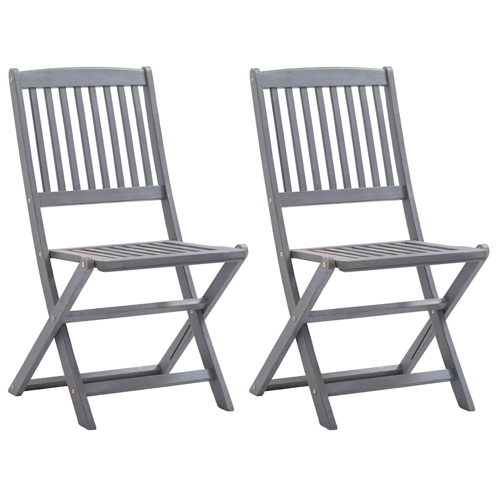 Tuinstoelen 2 st inklapbaar met kussens massief acaciahout is nu te koop bij PeponiXL, paradijselijk wonen!