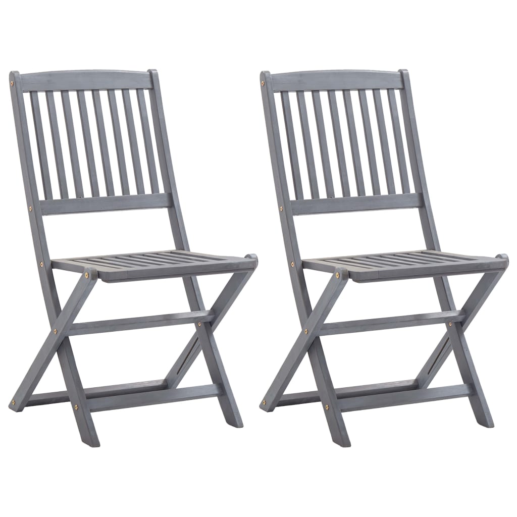 Tuinstoelen 2 st inklapbaar met kussens massief acaciahout is nu te koop bij PeponiXL, paradijselijk wonen!