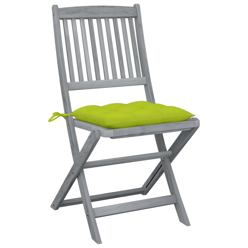 Tuinstoelen 2 st inklapbaar met kussens massief acaciahout is nu te koop bij PeponiXL, paradijselijk wonen!