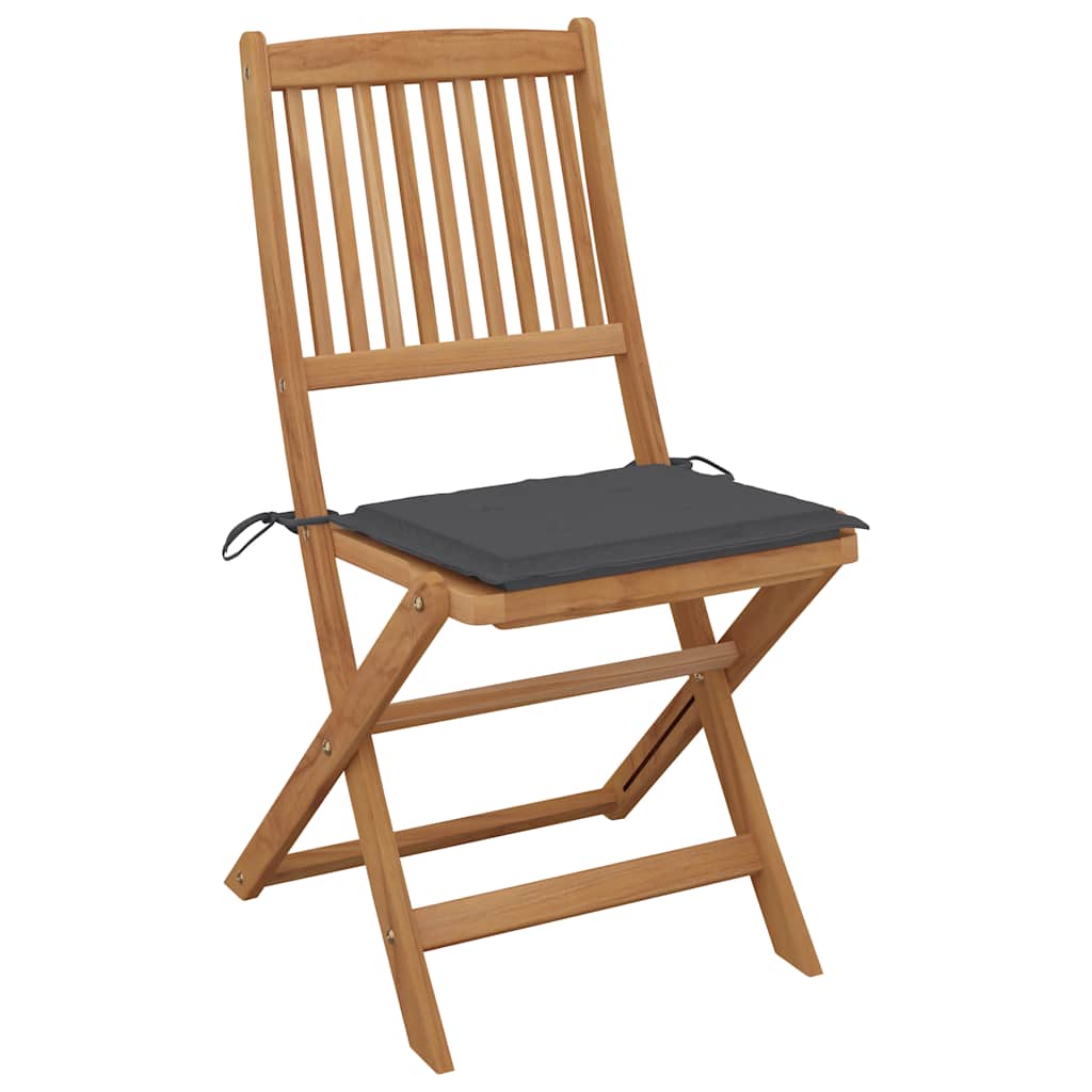 Tuinstoelen 2 st inklapbaar met kussens massief acaciahout is nu te koop bij PeponiXL, paradijselijk wonen!