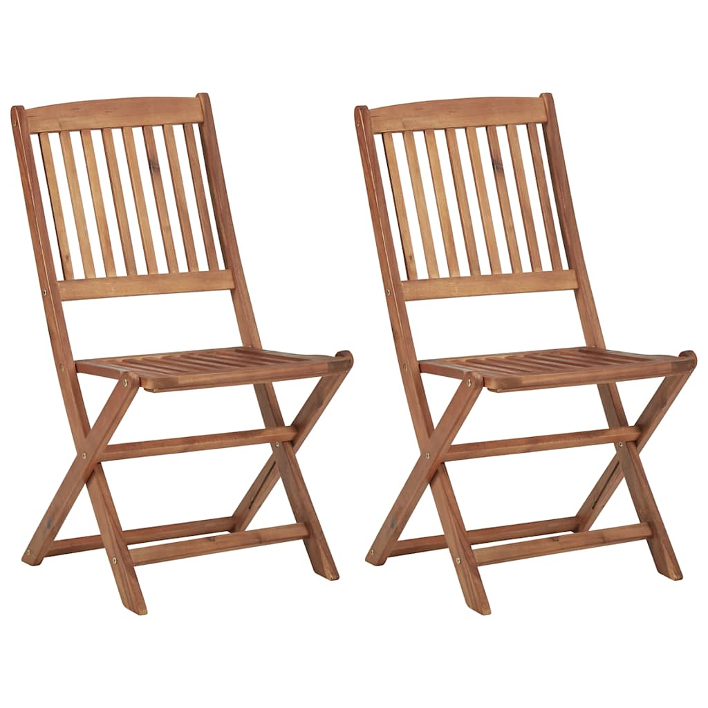 Tuinstoelen 2 st inklapbaar met kussens massief acaciahout is nu te koop bij PeponiXL, paradijselijk wonen!