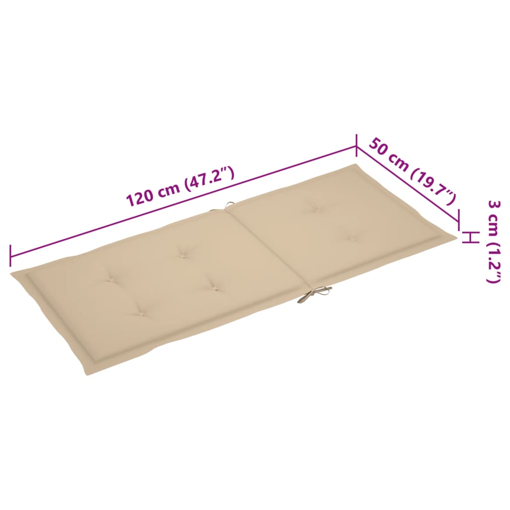 Tuinstoelen 2 st verstelbaar met kussens massief acaciahout is nu te koop bij PeponiXL, paradijselijk wonen!