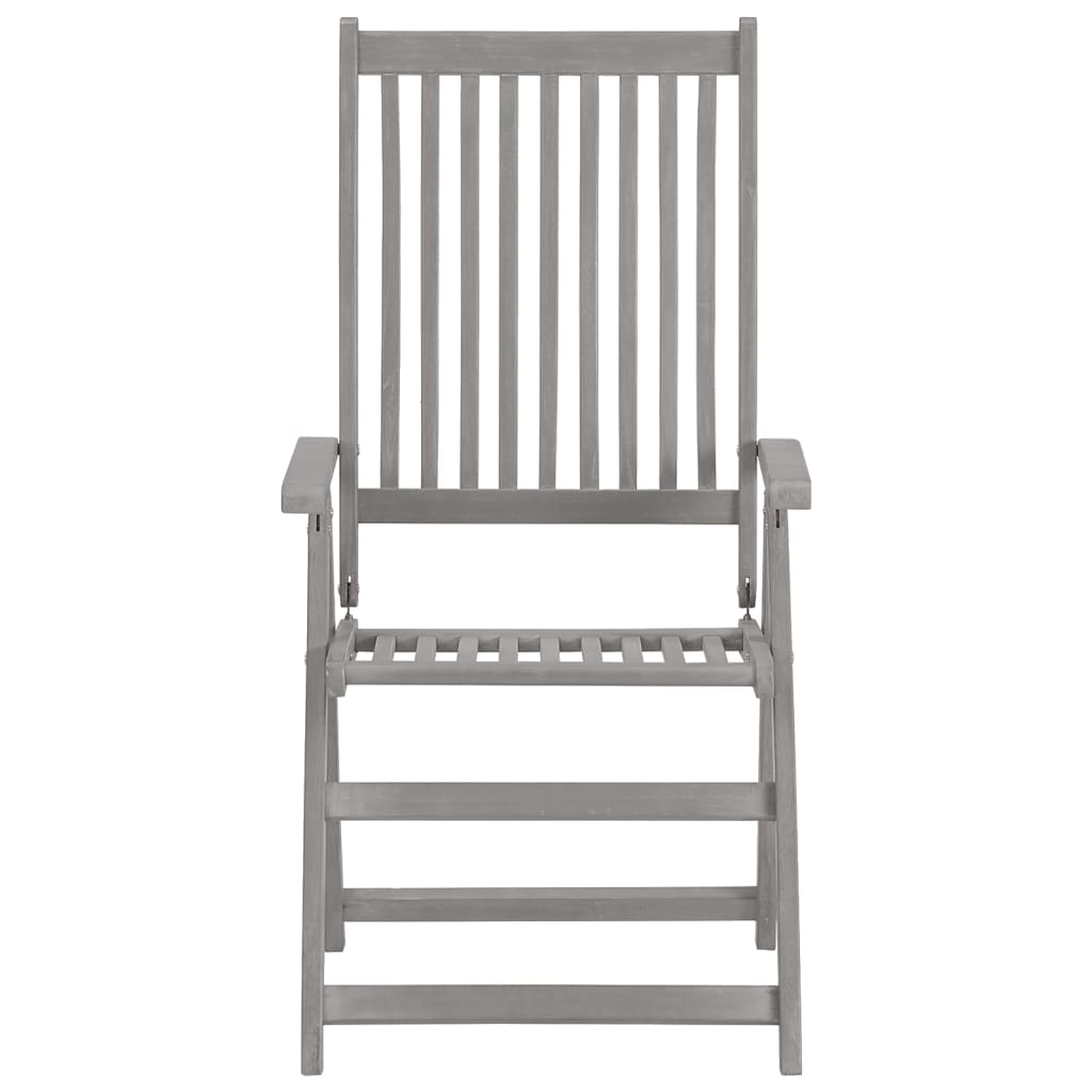 Tuinstoelen 2 st verstelbaar met kussens massief acaciahout is nu te koop bij PeponiXL, paradijselijk wonen!