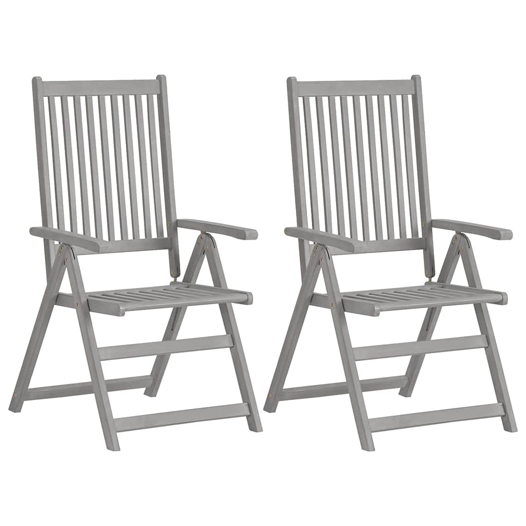 Tuinstoelen 2 st verstelbaar met kussens massief acaciahout is nu te koop bij PeponiXL, paradijselijk wonen!