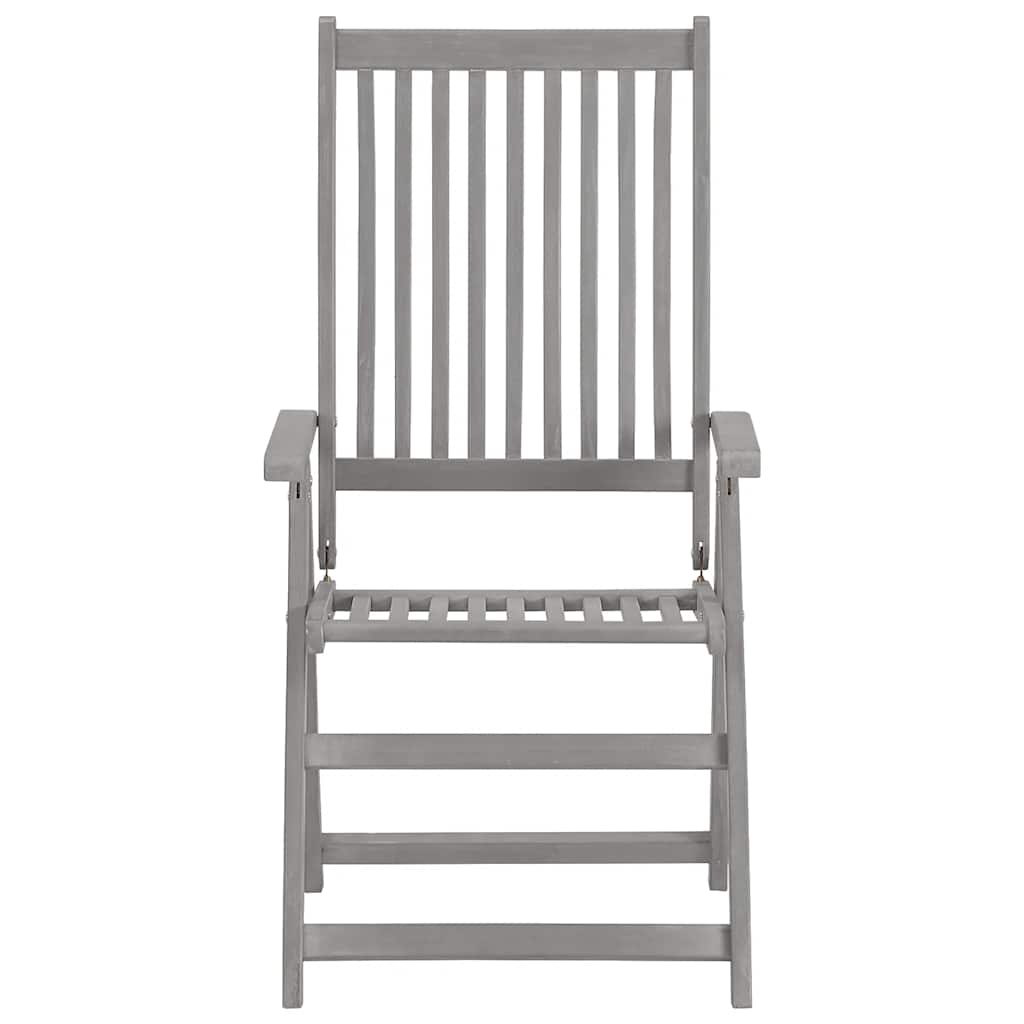 Tuinstoelen 2 st verstelbaar met kussens massief acaciahout is nu te koop bij PeponiXL, paradijselijk wonen!