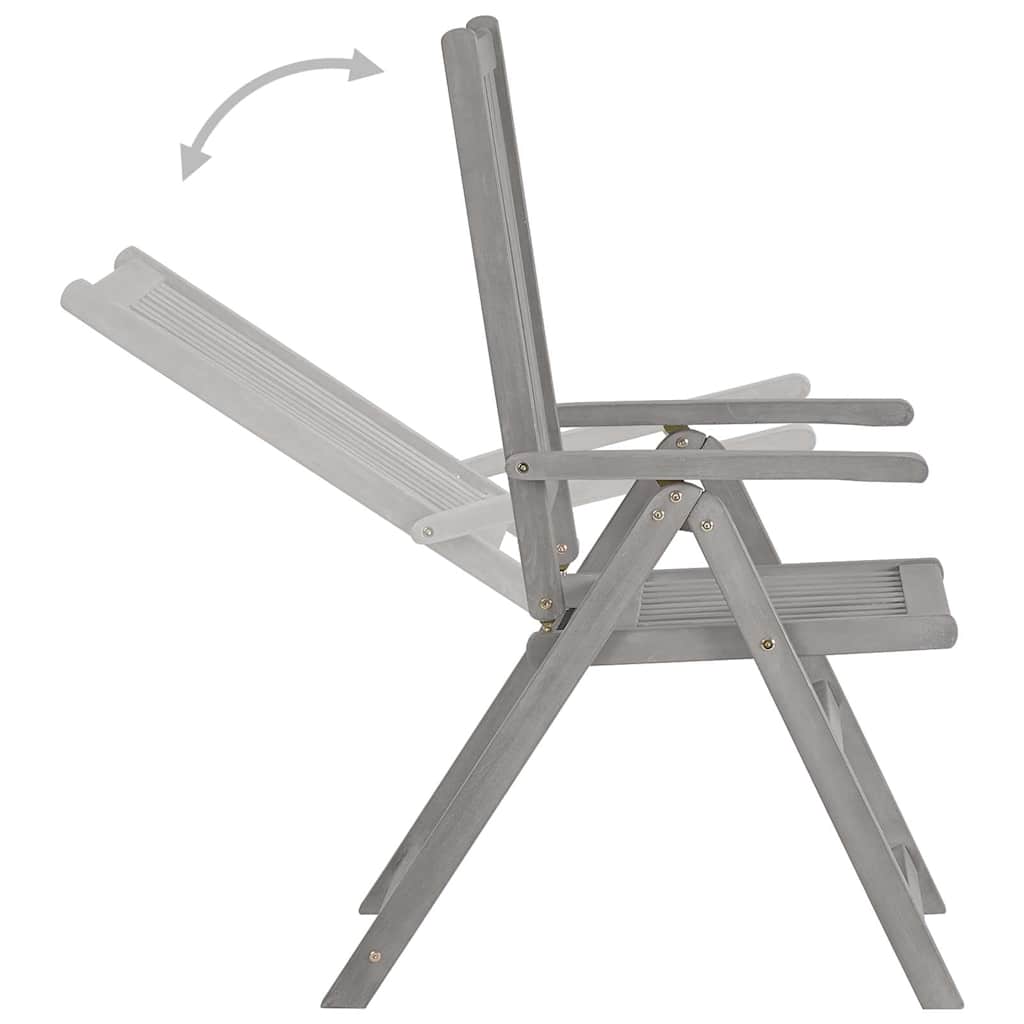 Tuinstoelen 2 st verstelbaar met kussens massief acaciahout is nu te koop bij PeponiXL, paradijselijk wonen!