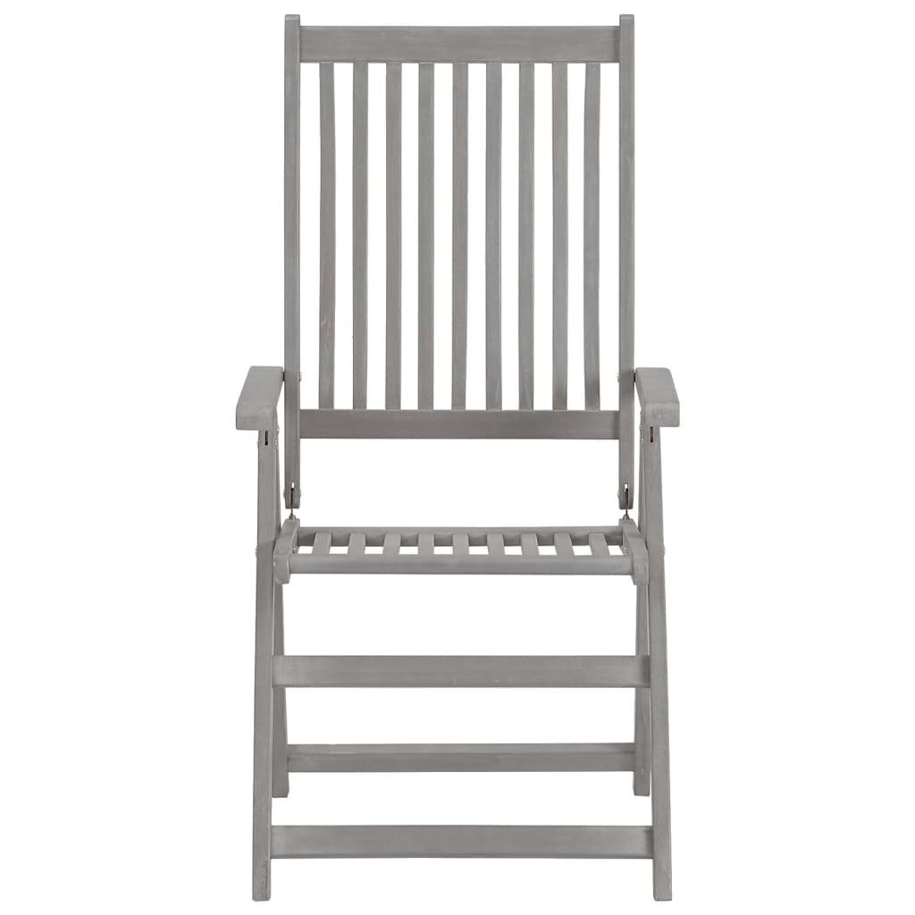 Tuinstoelen 2 st verstelbaar met kussens massief acaciahout is nu te koop bij PeponiXL, paradijselijk wonen!