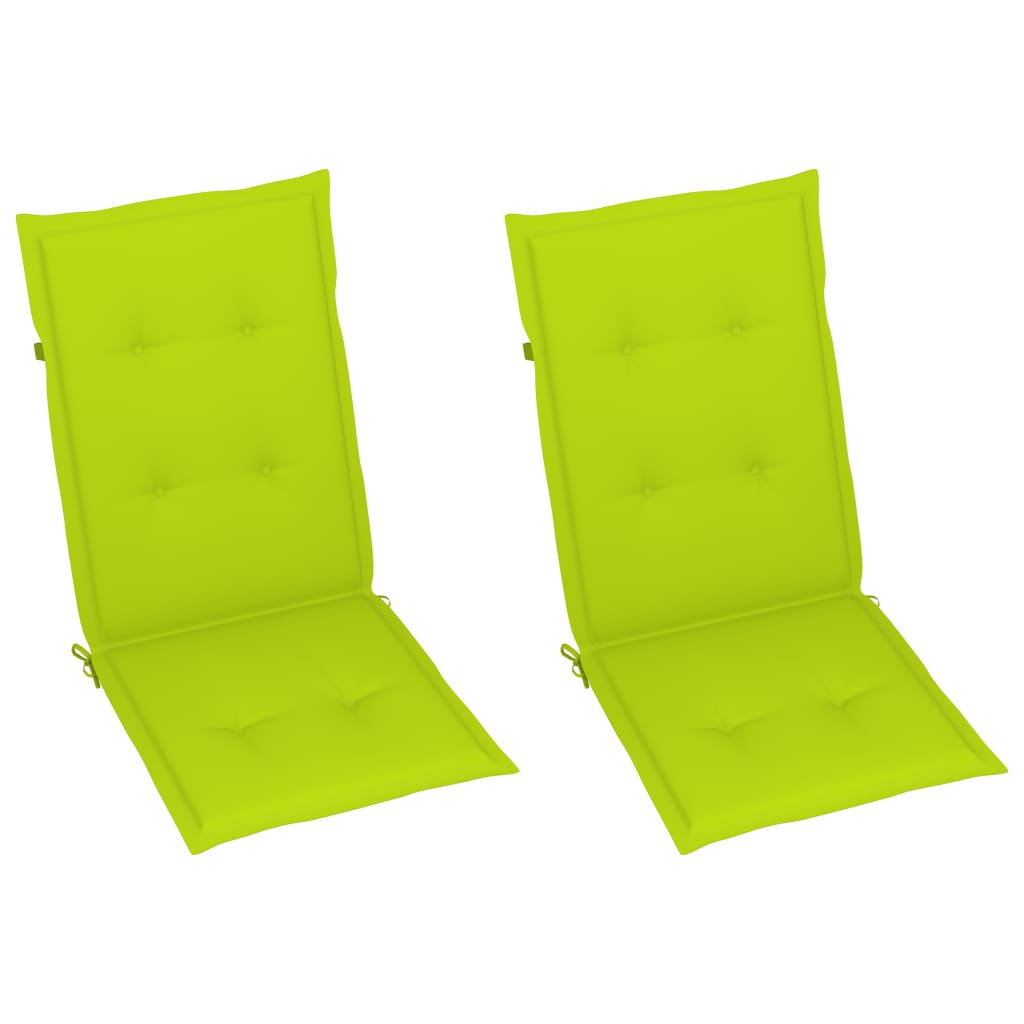 Tuinstoelen 2 st verstelbaar met kussens massief acaciahout is nu te koop bij PeponiXL, paradijselijk wonen!