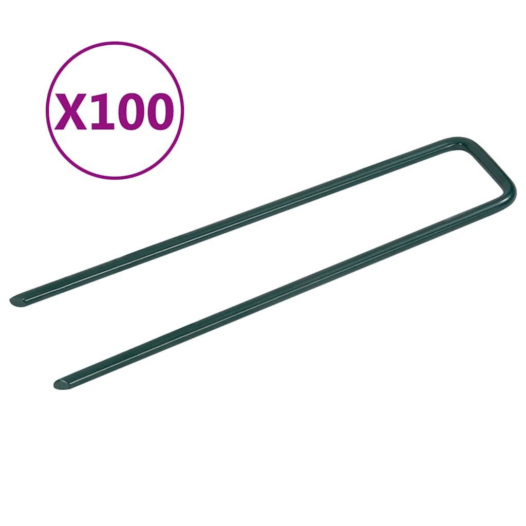 Kunstgraspennen 100 st U-vormig ijzer is nu te koop bij PeponiXL, paradijselijk wonen!