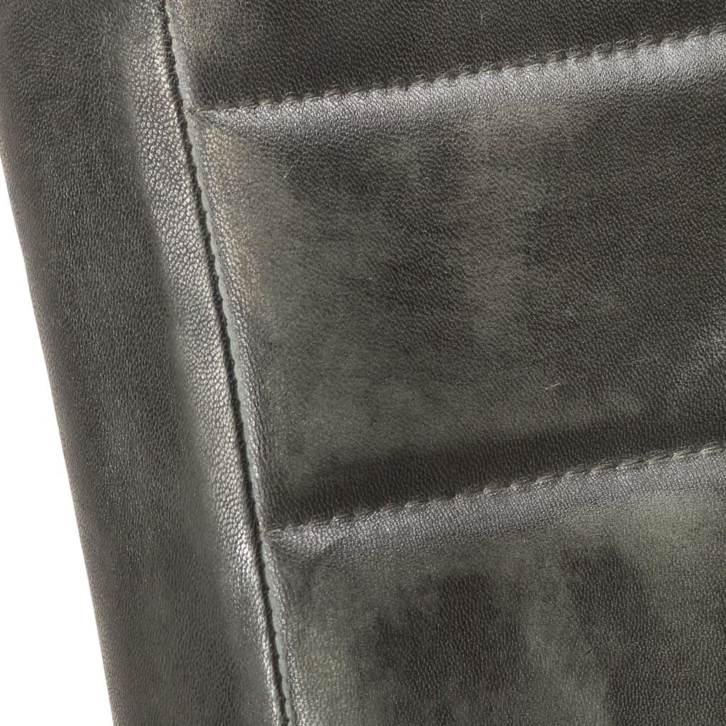 Eetkamerstoelen 6 st echt leer grijs is nu te koop bij PeponiXL, paradijselijk wonen!