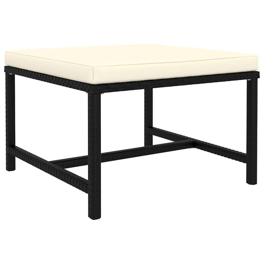 7-delige Loungeset met kussens poly rattan zwart is nu te koop bij PeponiXL, paradijselijk wonen!