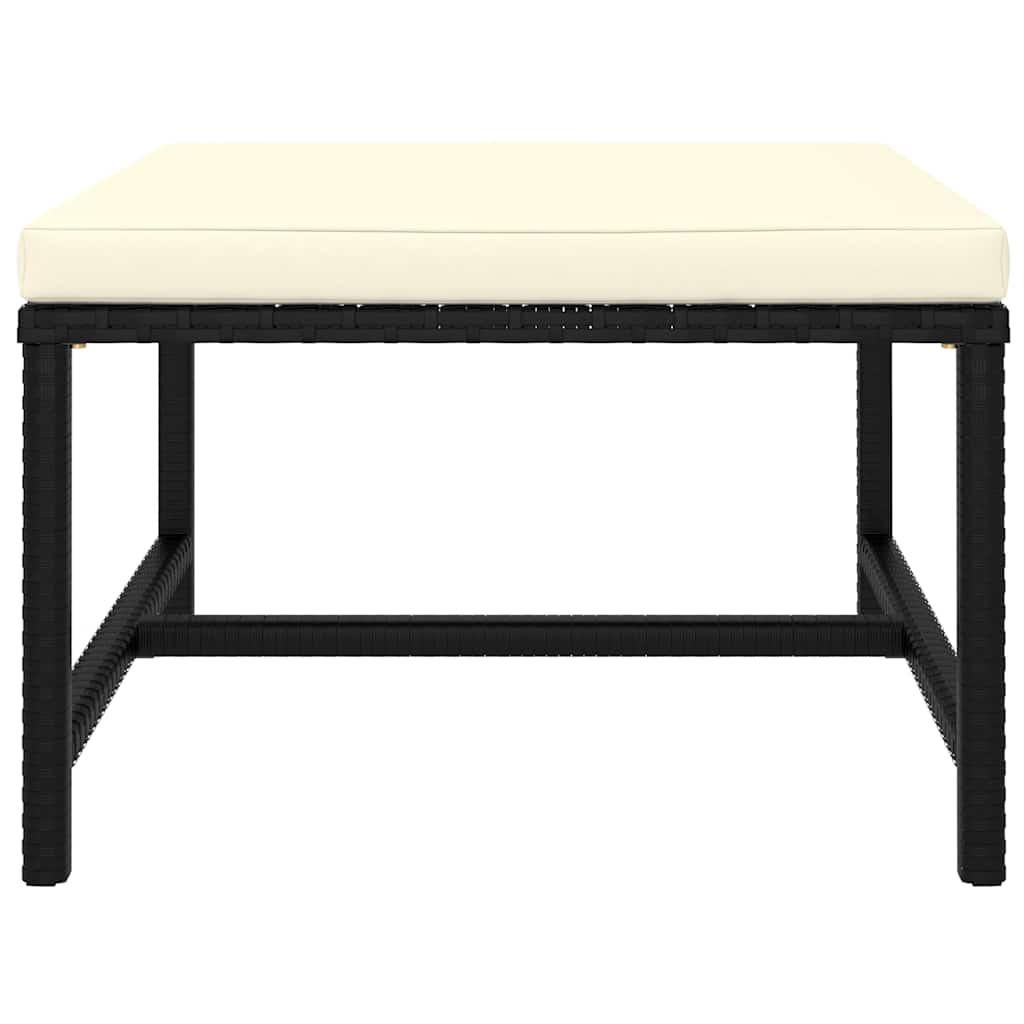9-delige Loungeset met kussens poly rattan zwart is nu te koop bij PeponiXL, paradijselijk wonen!