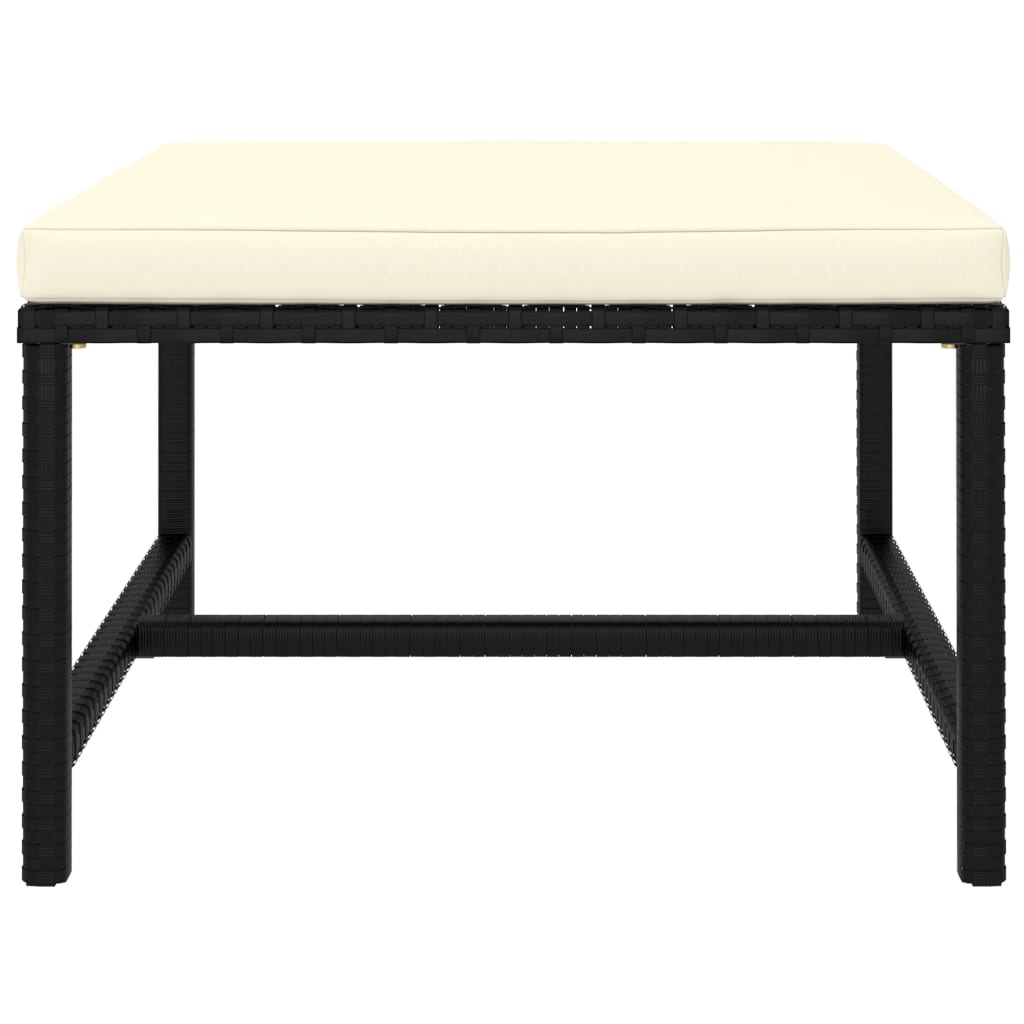 10-delige Loungeset met kussens poly rattan zwart is nu te koop bij PeponiXL, paradijselijk wonen!
