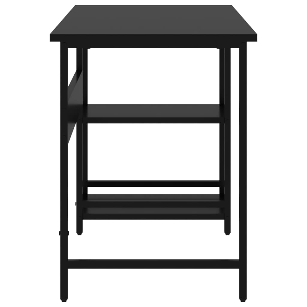 Computerbureau 105x50x72 cm MDF en metaal zwart is nu te koop bij PeponiXL, paradijselijk wonen!