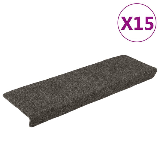 Trapmatten Zelfklevend 15 stuks 65x21x4 cm Antraciet Rechthoekige Rand is nu te koop bij PeponiXL, paradijselijk wonen!