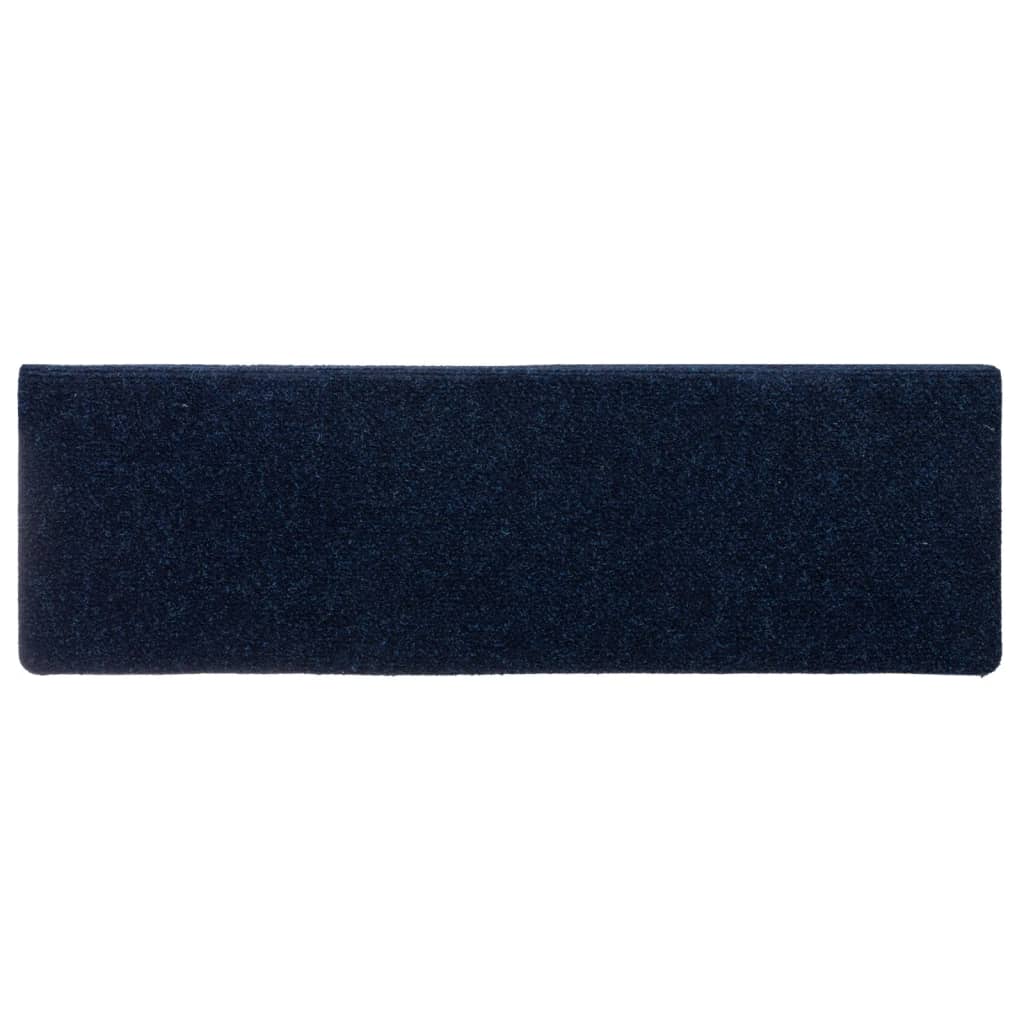 Trapmatten zelfklevend 15 stuks 65x21x4 cm marineblauw met rechthoekige rand is nu te koop bij PeponiXL, paradijselijk wonen!