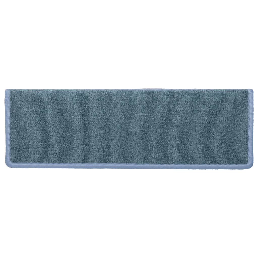 Trapmatten 15 st 65x21x4 cm Zeeblauw Rechthoekige Rand is nu te koop bij PeponiXL, paradijselijk wonen!
