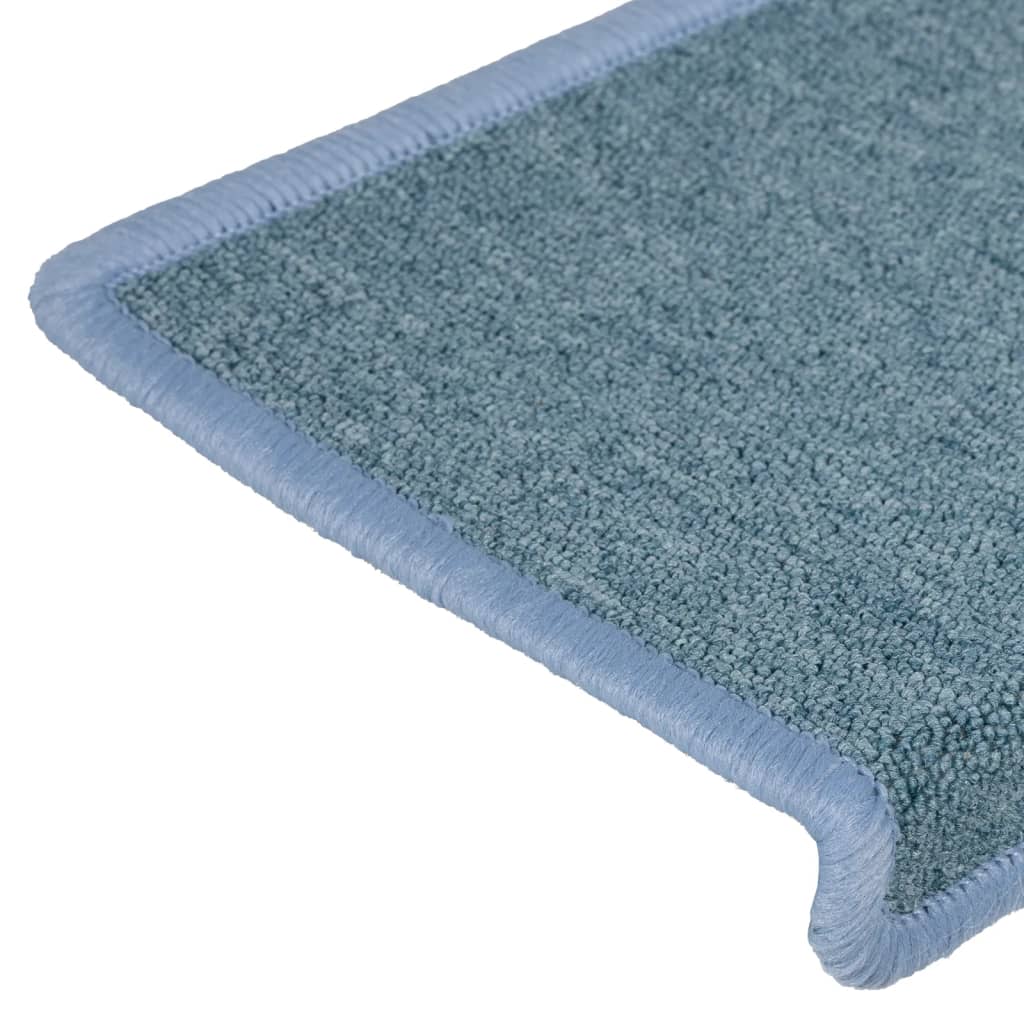Trapmatten 15 st 65x21x4 cm Zeeblauw Rechthoekige Rand is nu te koop bij PeponiXL, paradijselijk wonen!