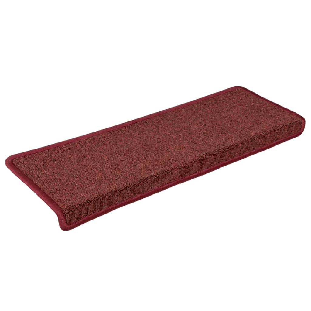Trapmatten 15 st 65x21x4 cm Bordeaux Rechthoekige Rand is nu te koop bij PeponiXL, paradijselijk wonen!