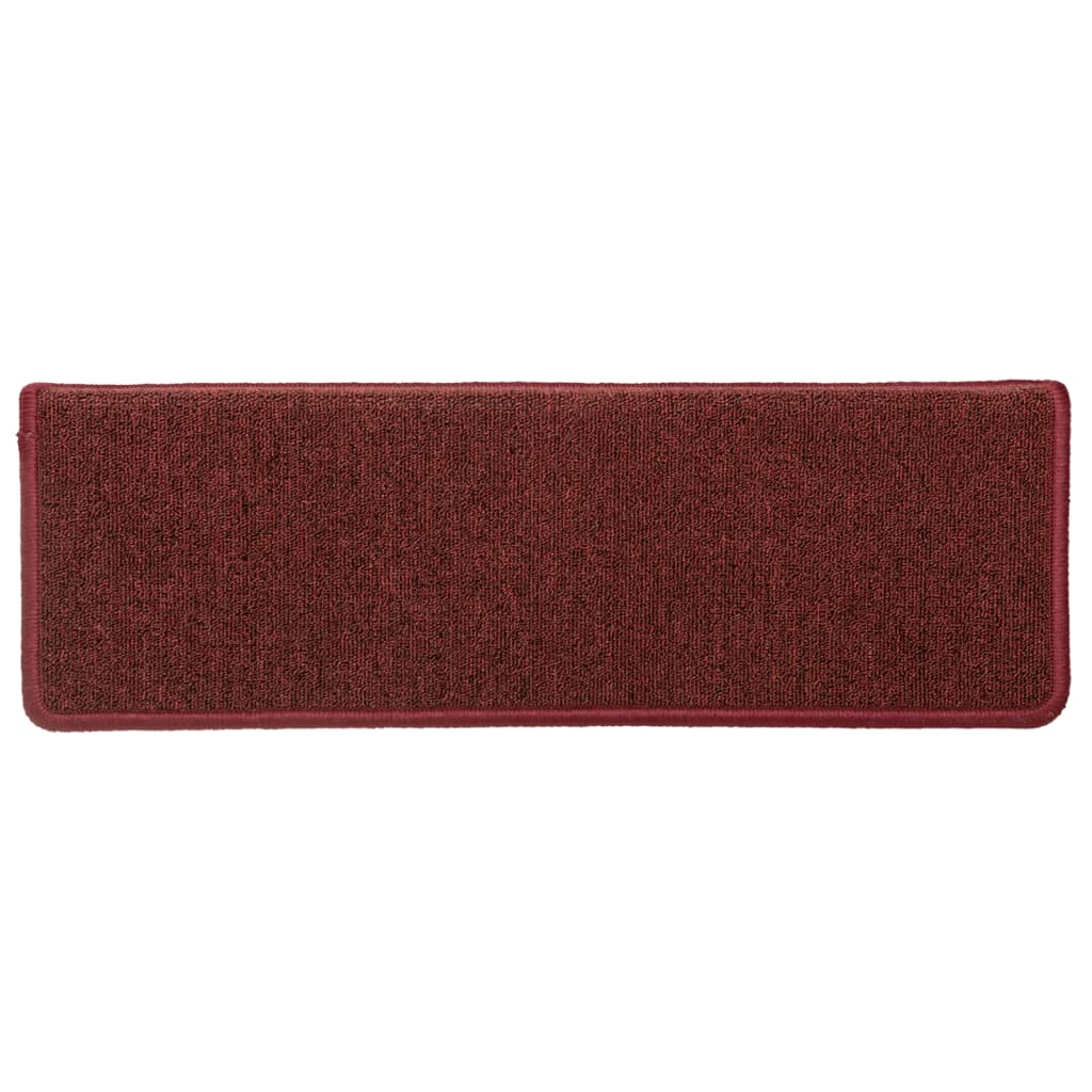 Trapmatten 15 st 65x21x4 cm Bordeaux Rechthoekige Rand is nu te koop bij PeponiXL, paradijselijk wonen!