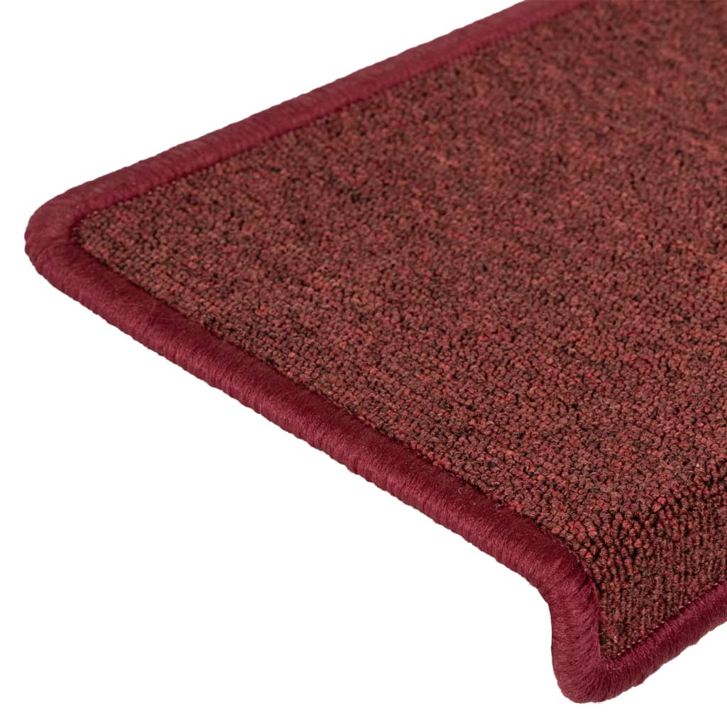 Trapmatten 15 st 65x21x4 cm Bordeaux Rechthoekige Rand is nu te koop bij PeponiXL, paradijselijk wonen!