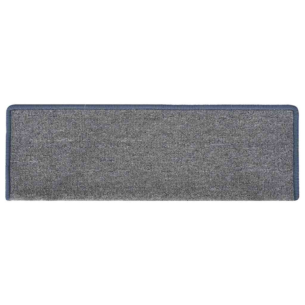 Trapmatten 15 st 65x21x4 cm lichtgrijs en blauw met rechthoekige rand is nu te koop bij PeponiXL, paradijselijk wonen!