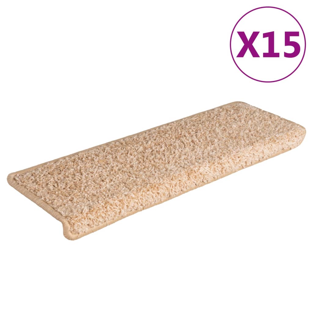 Trapmatten 15 st 65x21x4 cm Goud Rechthoekige Rand is nu te koop bij PeponiXL, paradijselijk wonen!