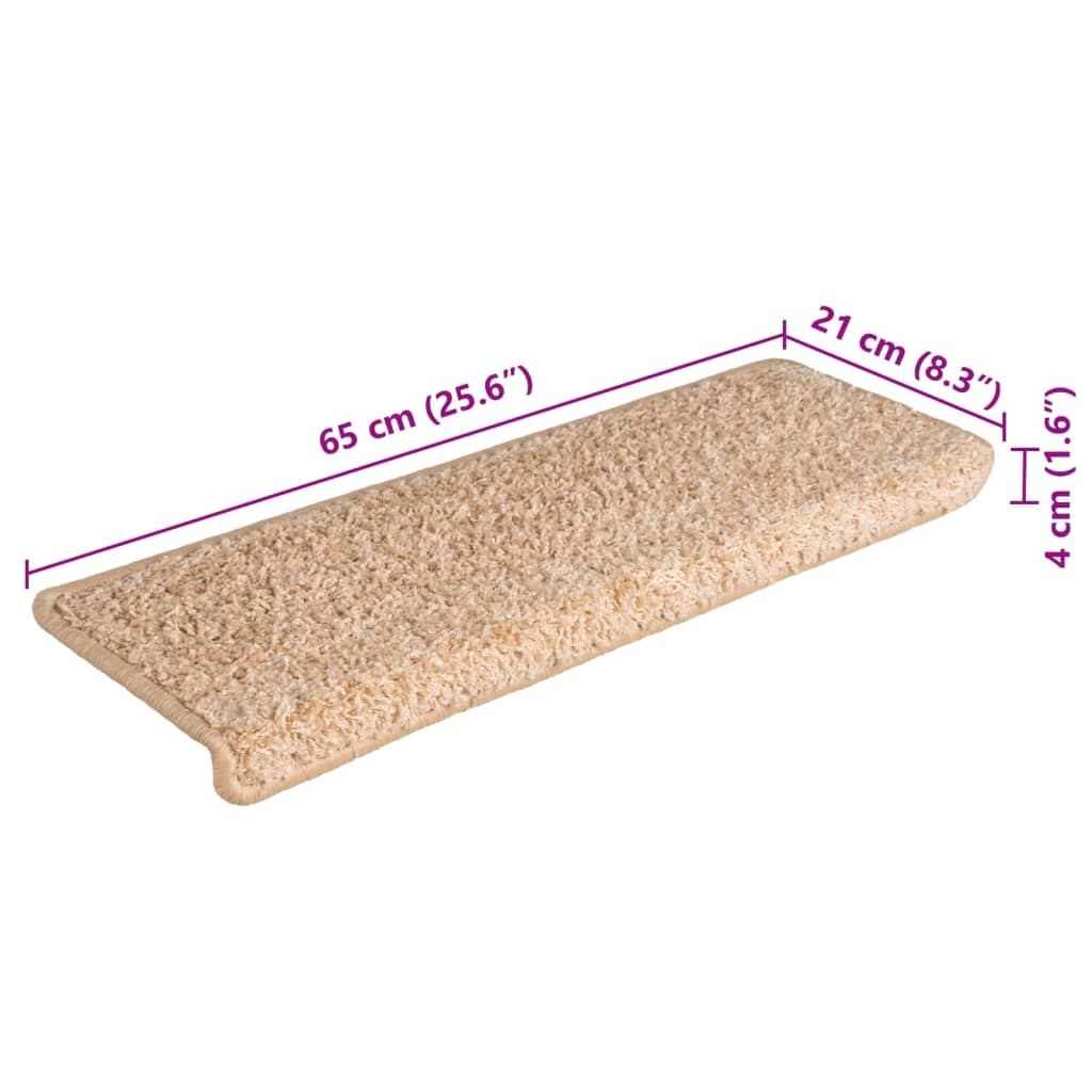Trapmatten 15 st 65x21x4 cm Goud Rechthoekige Rand is nu te koop bij PeponiXL, paradijselijk wonen!