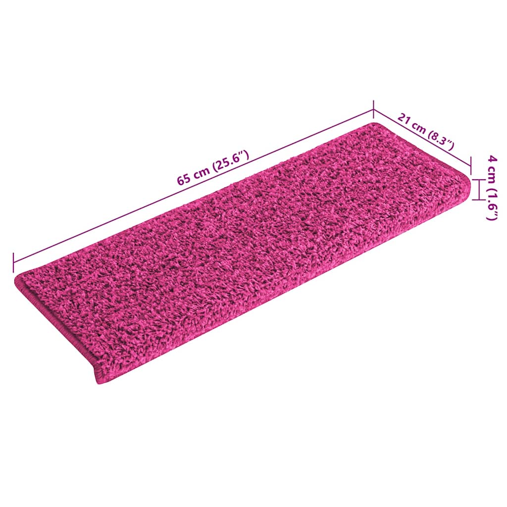 Trapmatten 15 st 65x21x4 cm Roze Rechthoekige Rand is nu te koop bij PeponiXL, paradijselijk wonen!