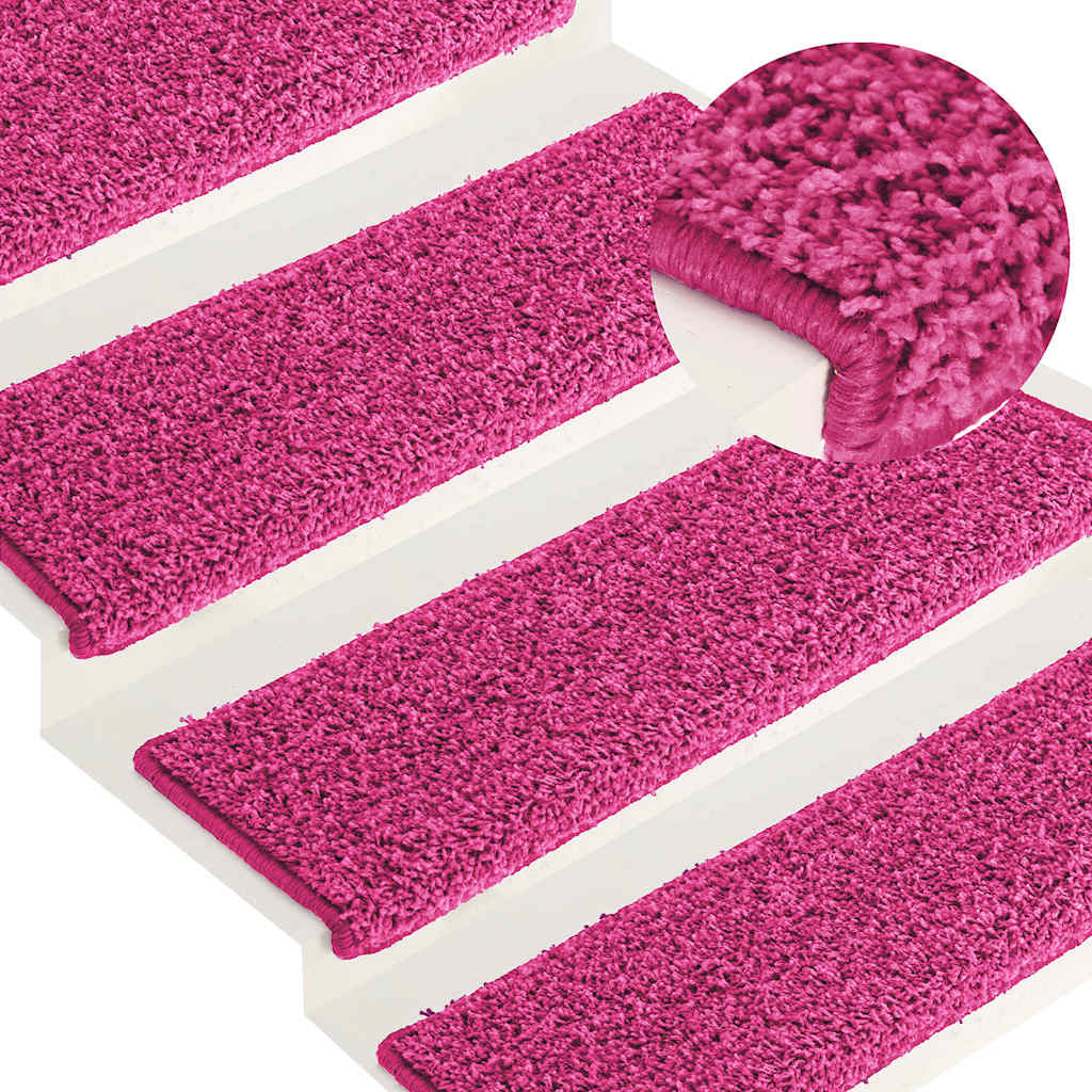 Trapmatten 15 st 65x21x4 cm Roze Rechthoekige Rand is nu te koop bij PeponiXL, paradijselijk wonen!