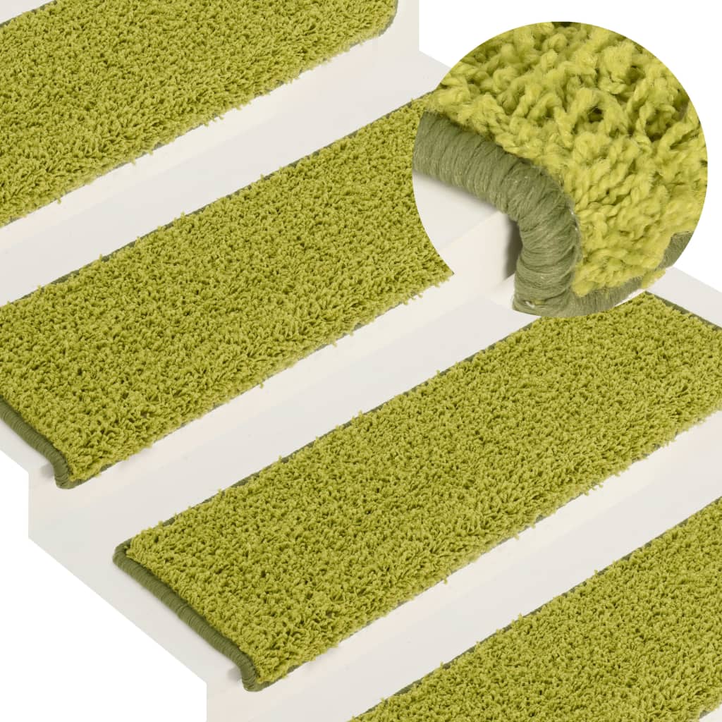 Trapmatten 15 st 65x21x4 cm Groen Rechthoekige Rand is nu te koop bij PeponiXL, paradijselijk wonen!